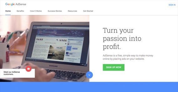 AdSense Start Page