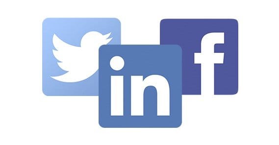 Facebook Twitter and LinkedIn Icons