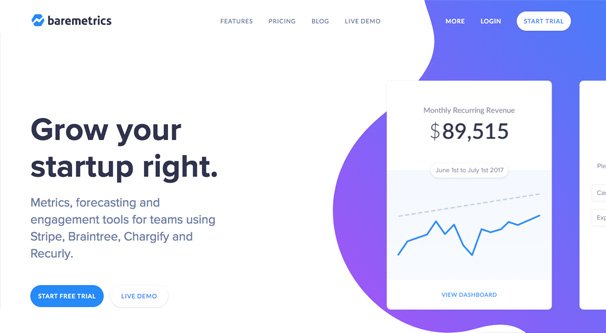 Baremetrics Homepage