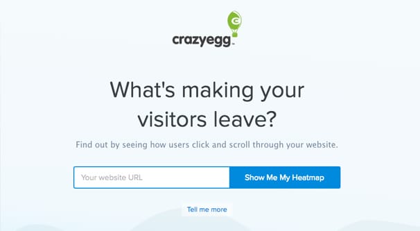 Crazy Egg Homepage