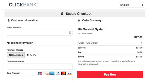 Clickbank Checkout