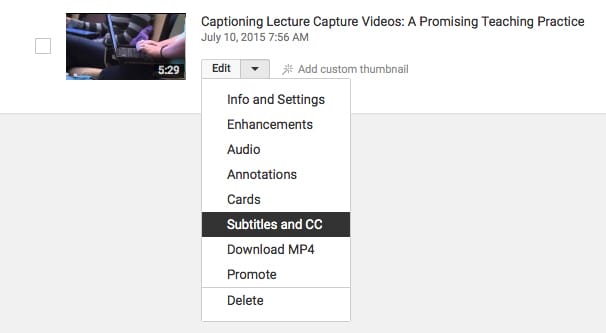 Closed Captions on YouTube