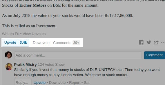 How Much Money Can You Earn Each Month From Quora - upvotes area on quora