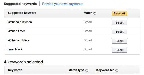 Choosing Amazon Keywords