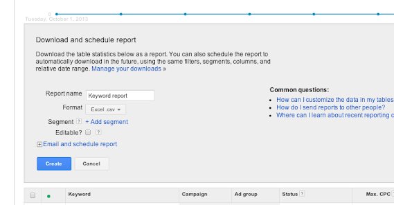 Scheduling Google Ad Report